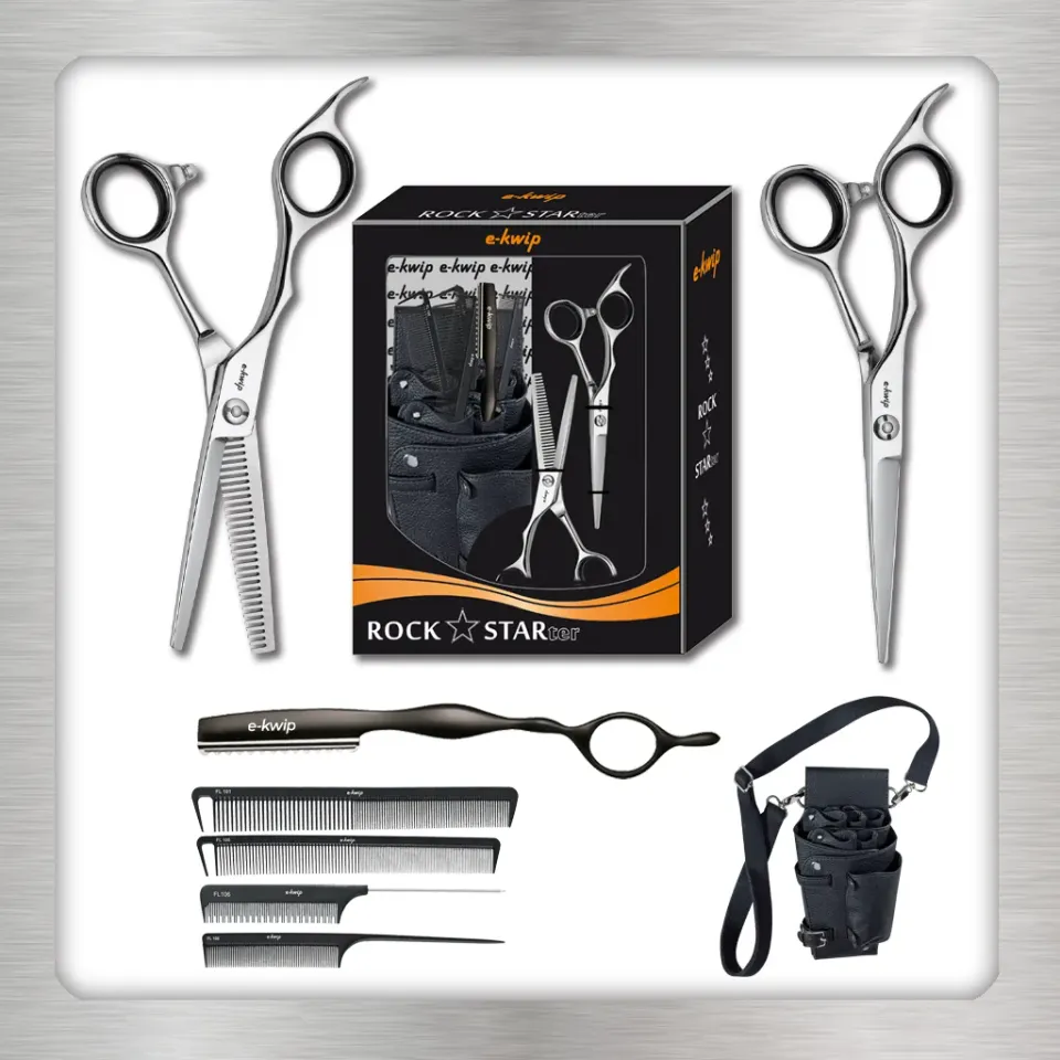 e-kwip Rockstarter Set Linkshand Scheren-Set 5,5 Zoll