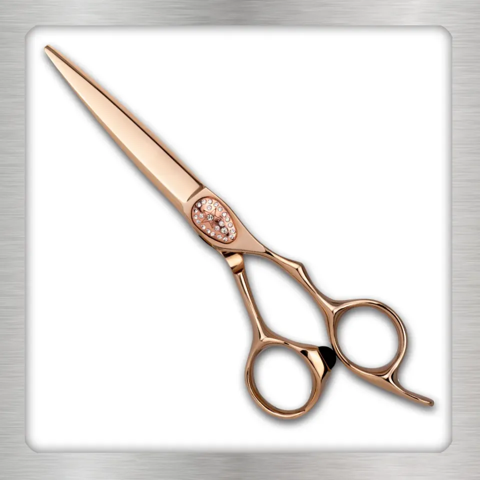 e-kwip plus Primus Pink Gold Friseurschere 5,5 Zoll