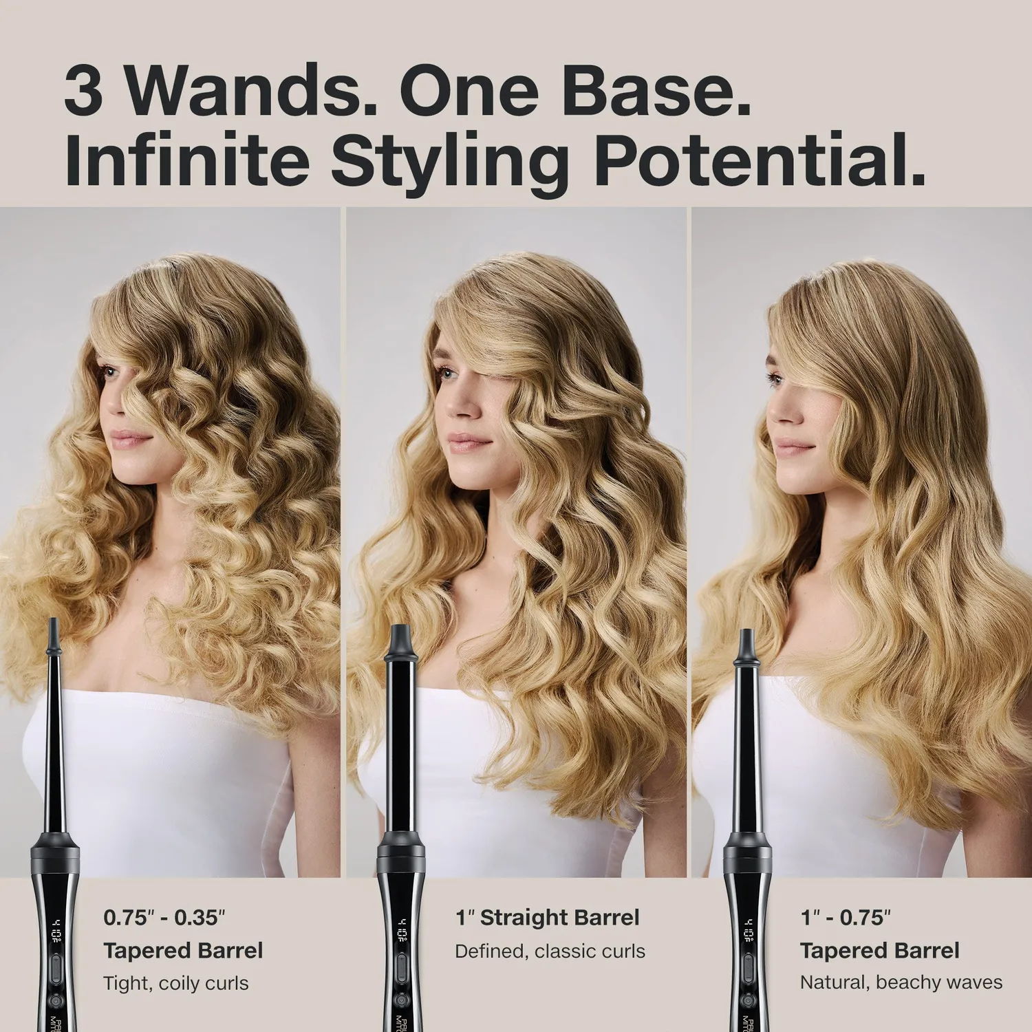 Paul Mitchell Unclipped 3-in-1 Lockenstab Keramik wechselbar