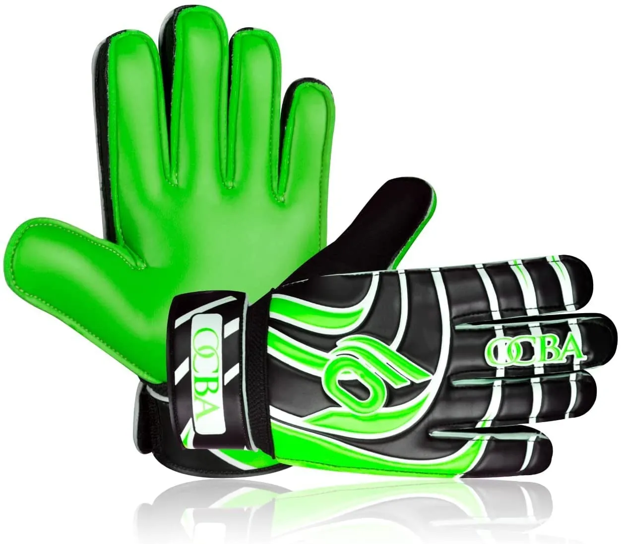 OCBA Torwarthandschuhe Kinder Grün Gr. 1 Latex-Grip