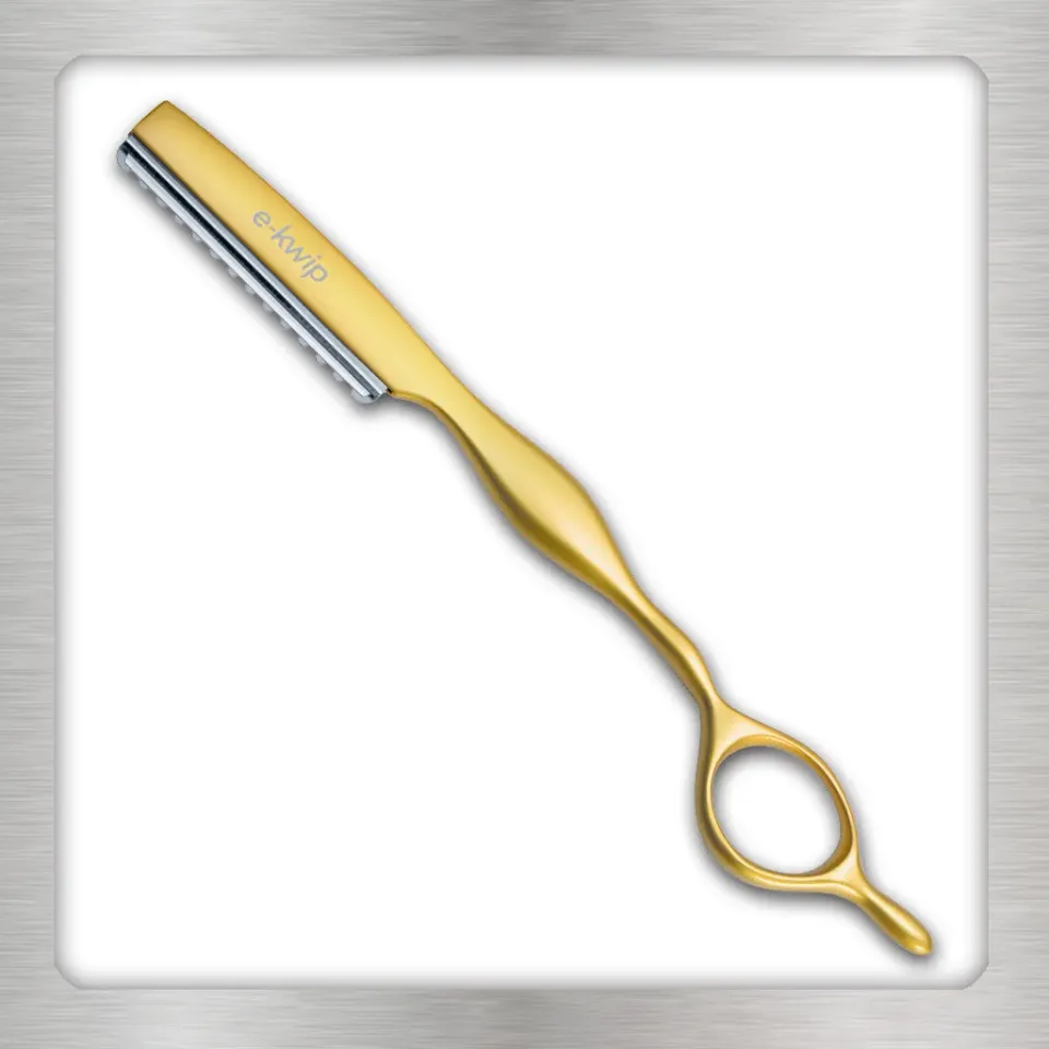 e-kwip Razor Haarmesser Matt Gold Feather