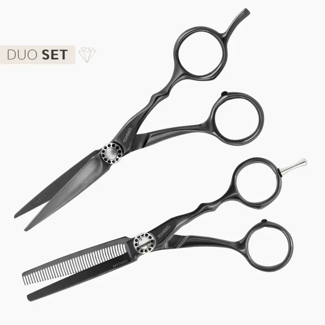 TONDEO MYTHOS Black Duo Scheren-Set 5.5 + 5.75 36 Zähne