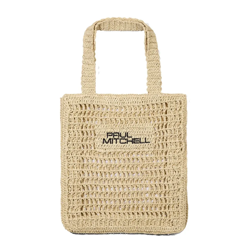 Paul Mitchell Woven Strohtasche Shopper 33x34 cm natur