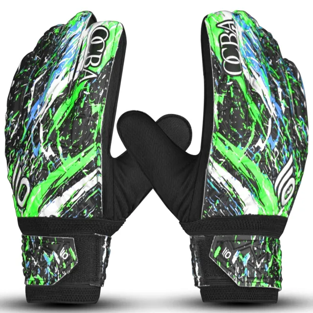 OCBA Torwarthandschuhe Kinder Super Grip mit Fingerschutz