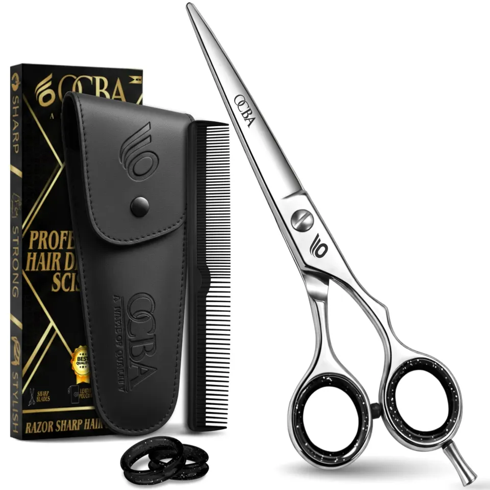 OCBA Friseurschere 6 Zoll Silber Edelstahl präziser Schnitt