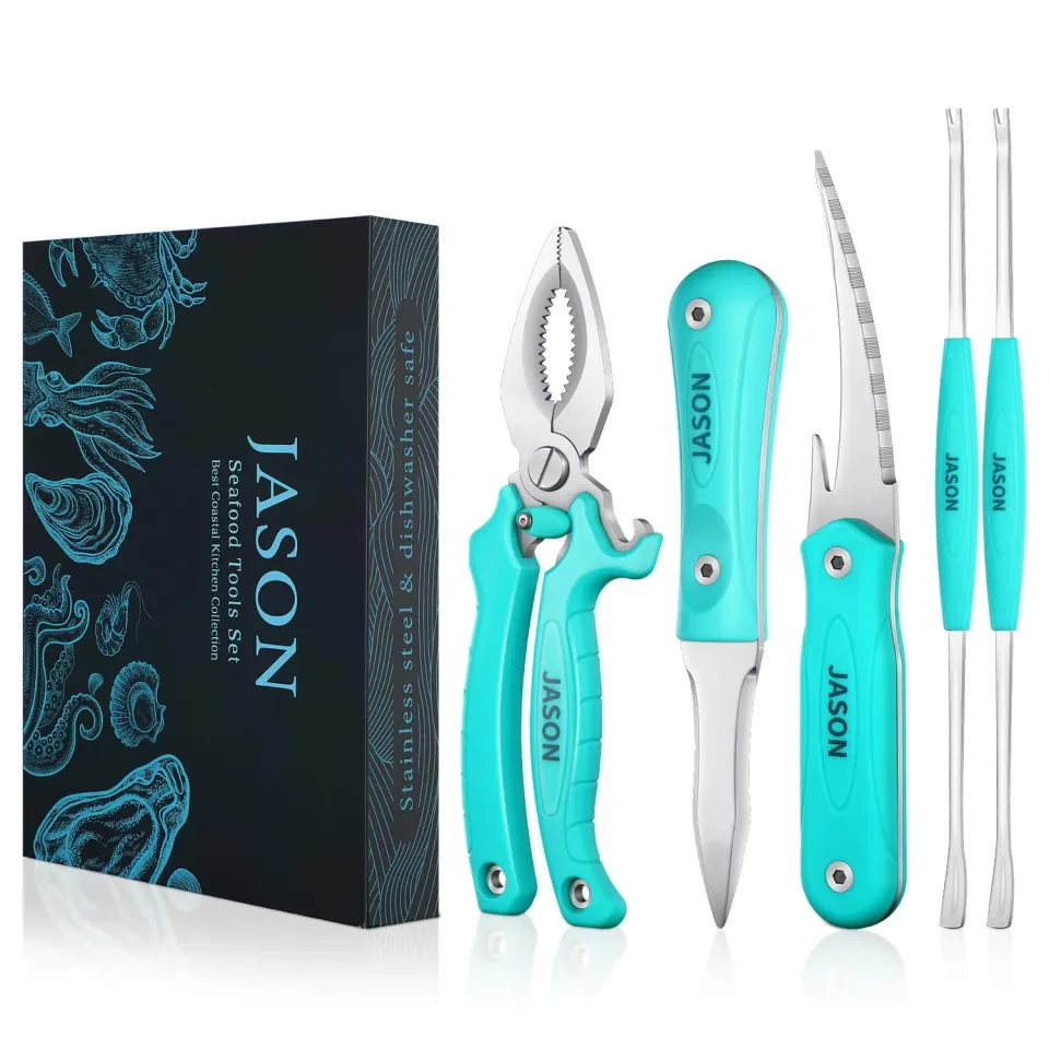 Jason Meeresfrüchtebesteck Set 5-teilig Edelstahl Geschenkbox