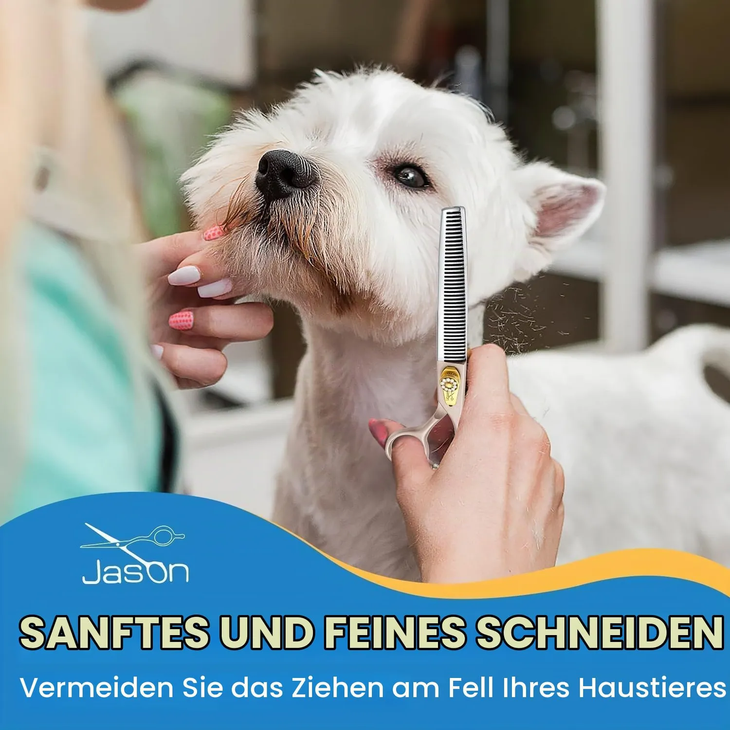 JASON Profi Effilierschere 7 Zoll 40 Zähne Roségold