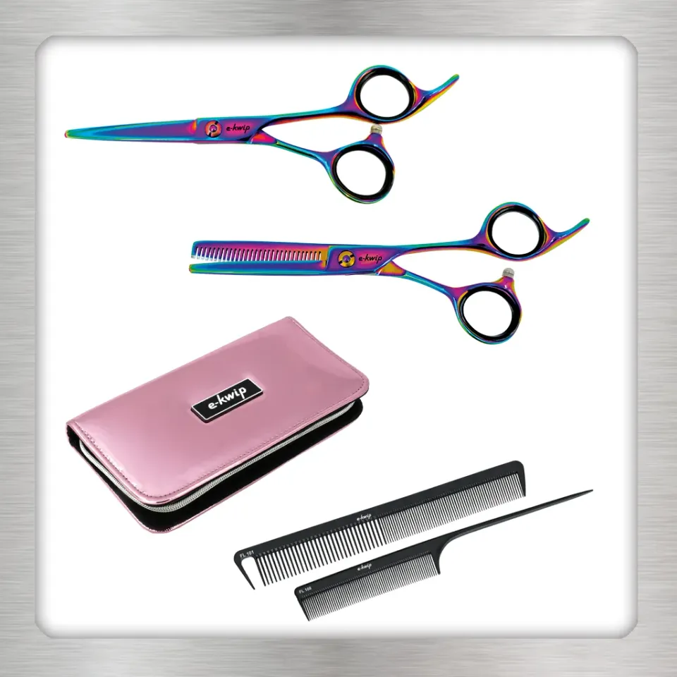 e-kwip Starter Set Color Scheren-Set 5,5 Zoll Rosé