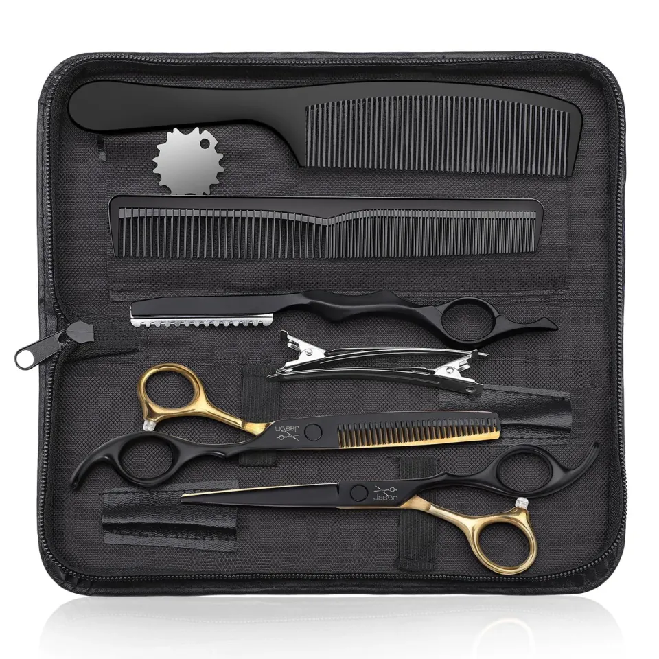 JASON Profi Friseurscheren Set 6,5 Zoll Schwarzes Gold