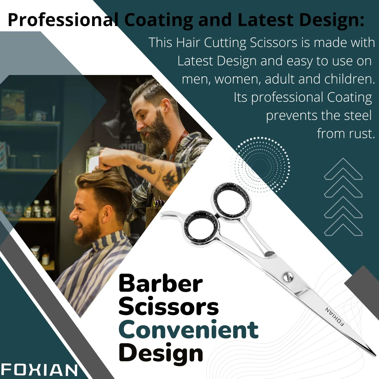 OCBA Professionelle Friseurschere Edelstahl Haarschere scharf