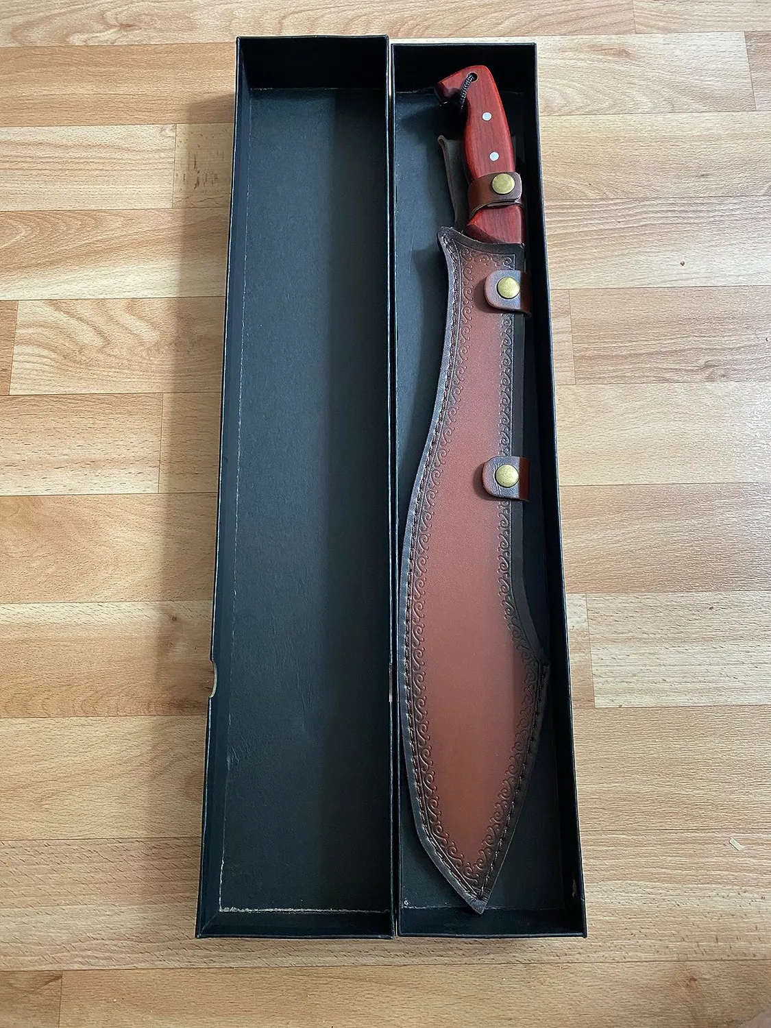 JASON Machete Survival Outdoor Messer D2-Stahl Holzgriff mit Scheide