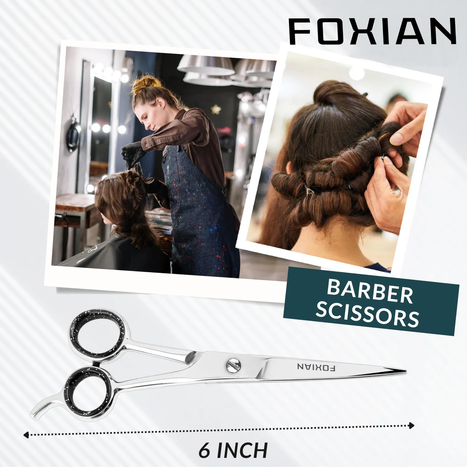 OCBA Professionelle Friseurschere Edelstahl Haarschere scharf