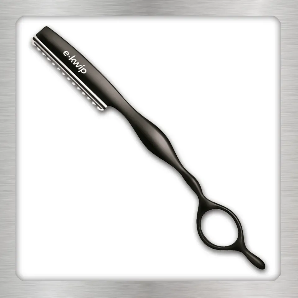 e-kwip Razor Haarmesser Matt Schwarz Feather