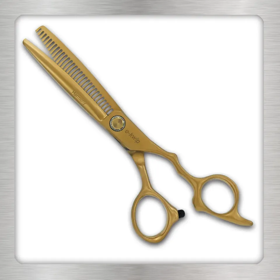 e-kwip Harmony Modellierschere 6,0 Zoll Matt-Gold 30 Zähne