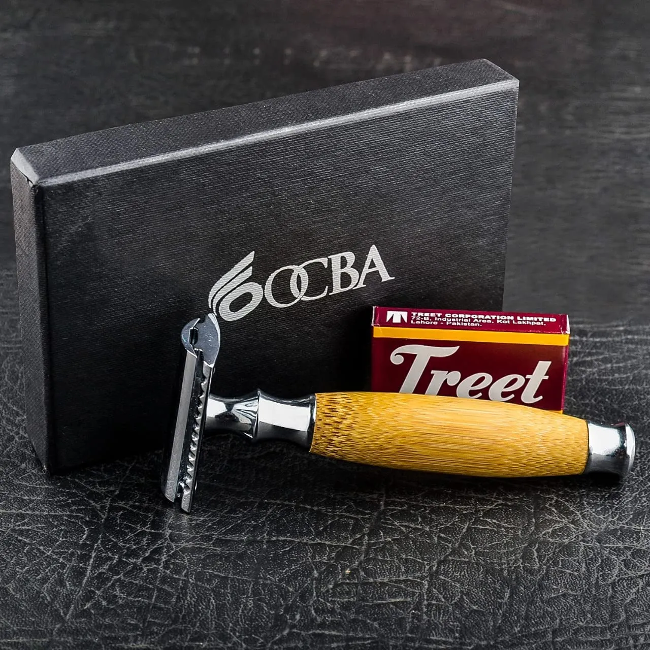 OCBA Sicherheitsrasierer Metall Schwarz Damen Herren