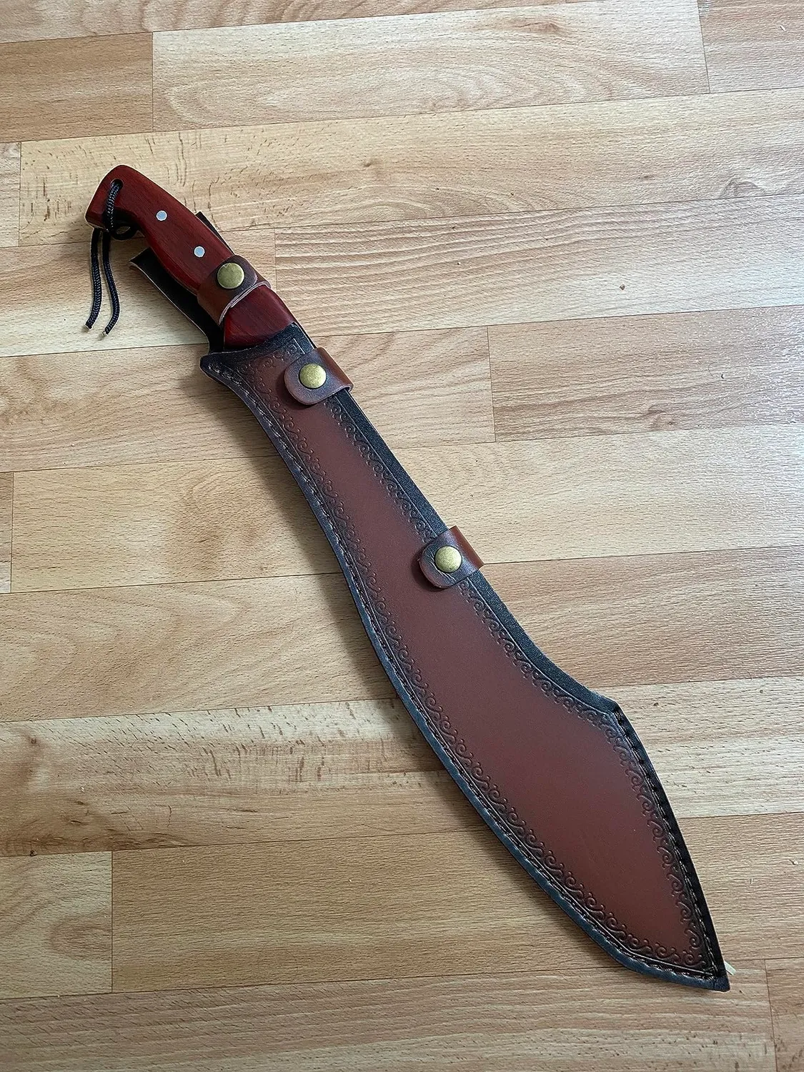 JASON Machete Survival Outdoor Messer D2-Stahl Holzgriff mit Scheide