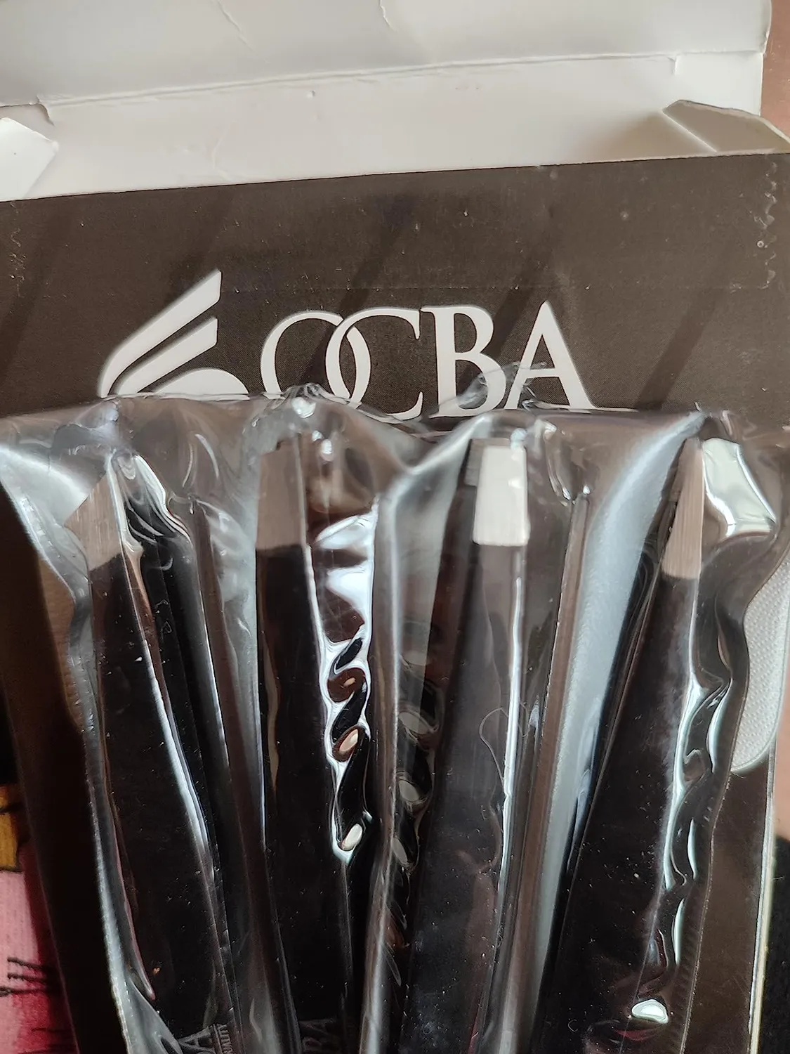 OCBA Pinzette Funkelndes Rot Edelstahl präzise Spitze