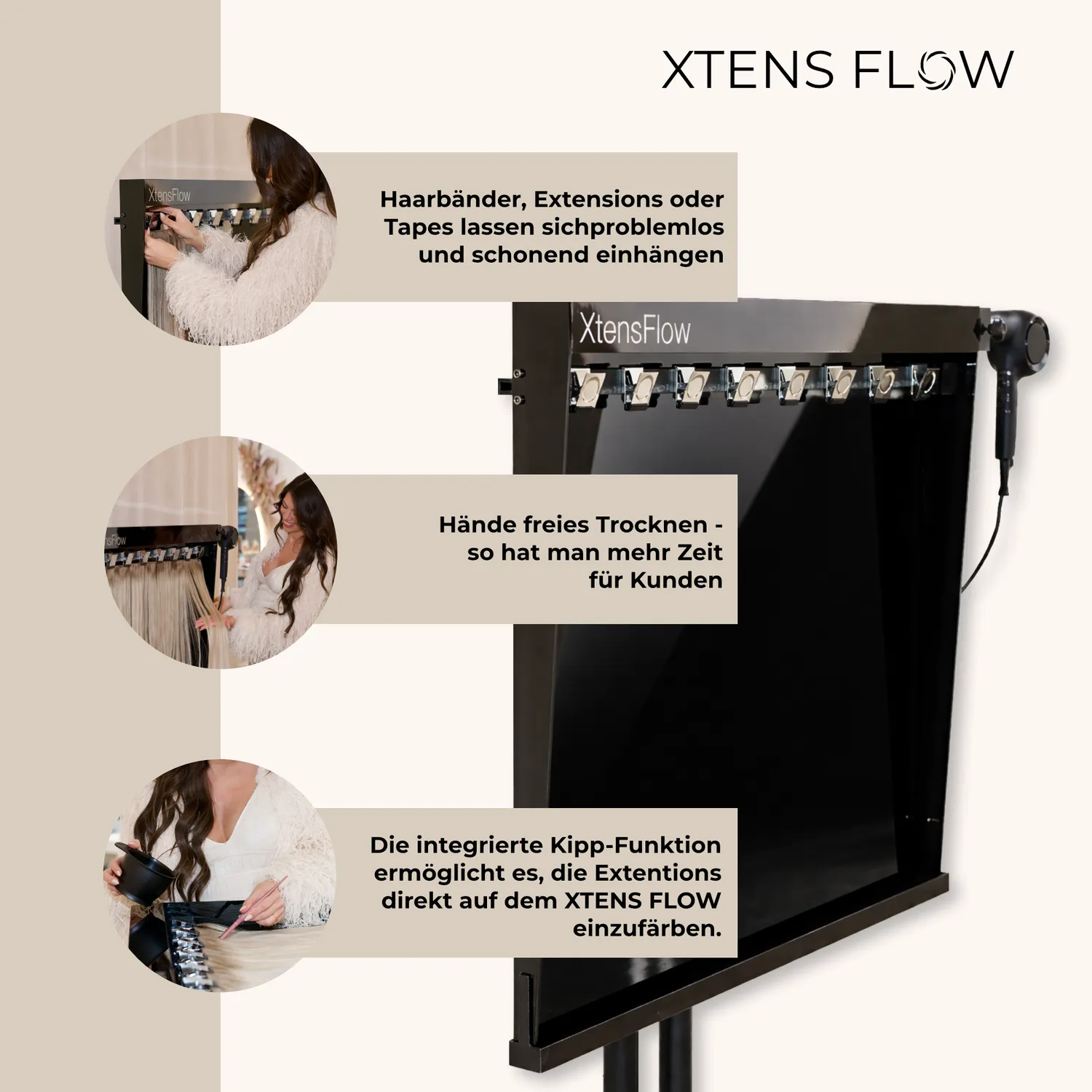 Tondeo Xtens Flow Extensionhalter Föhnhalter Salon