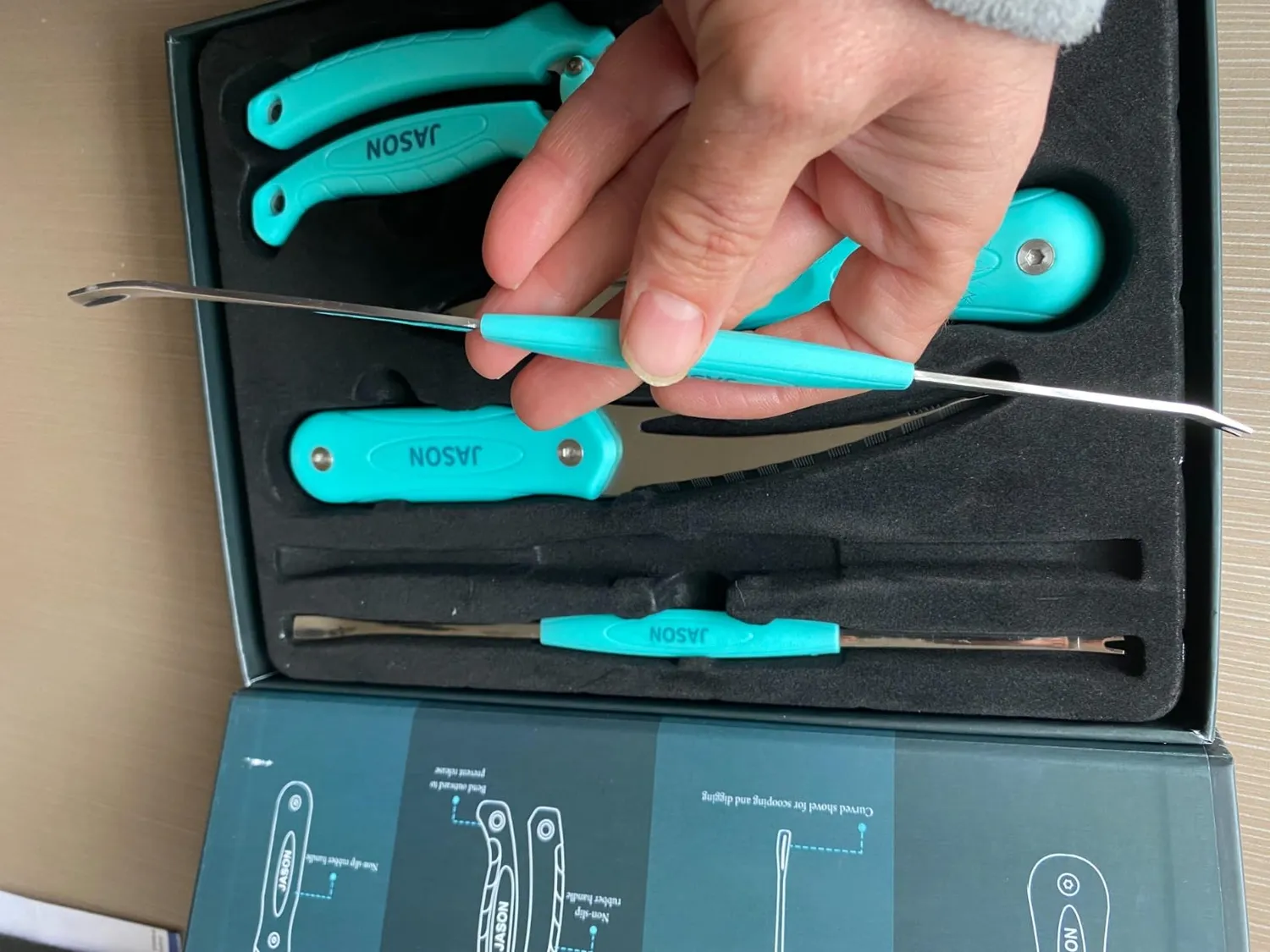 Jason Meeresfrüchtebesteck Set 5-teilig Edelstahl Geschenkbox