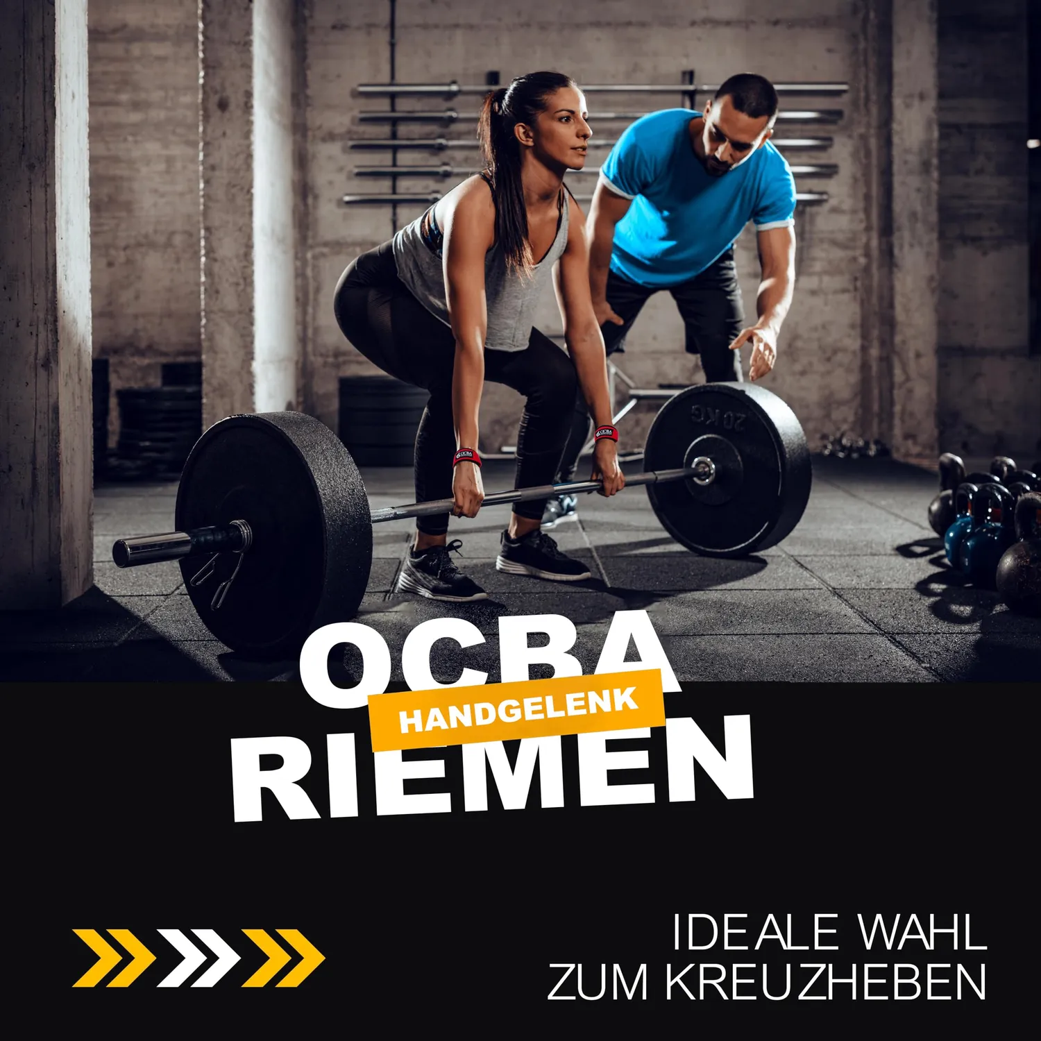 OCBA Zughilfen Krafttraining Handgelenkschlaufen Rot gepolstert