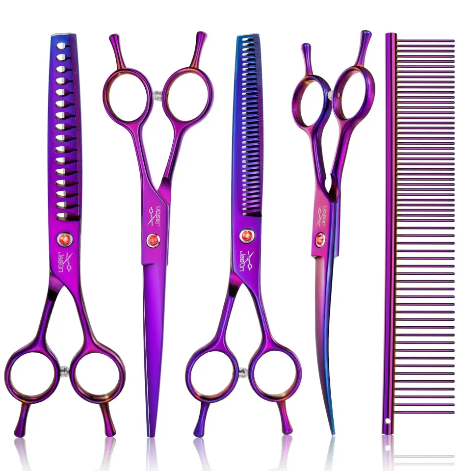 JASON Profi Hundeschere Set 7,5 Zoll 6in1 Edelstahl
