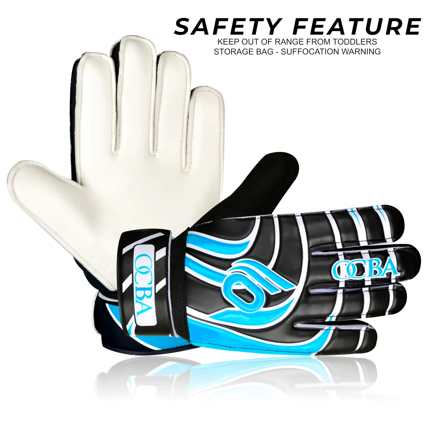OCBA Torwarthandschuhe Kinder Fingerschutz Grip