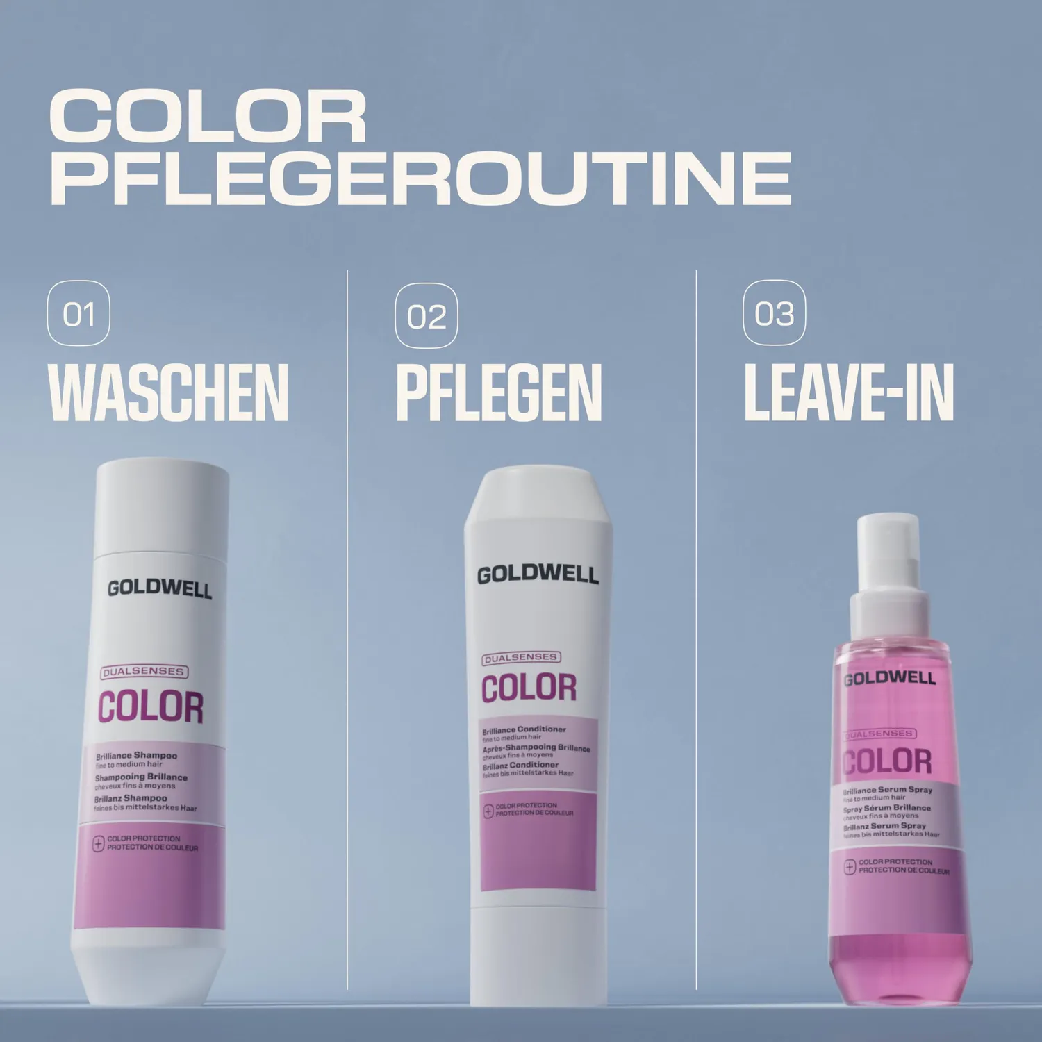 Goldwell Dualsenses Color Serum Glanzspray 50ml mit Hitzeschutz