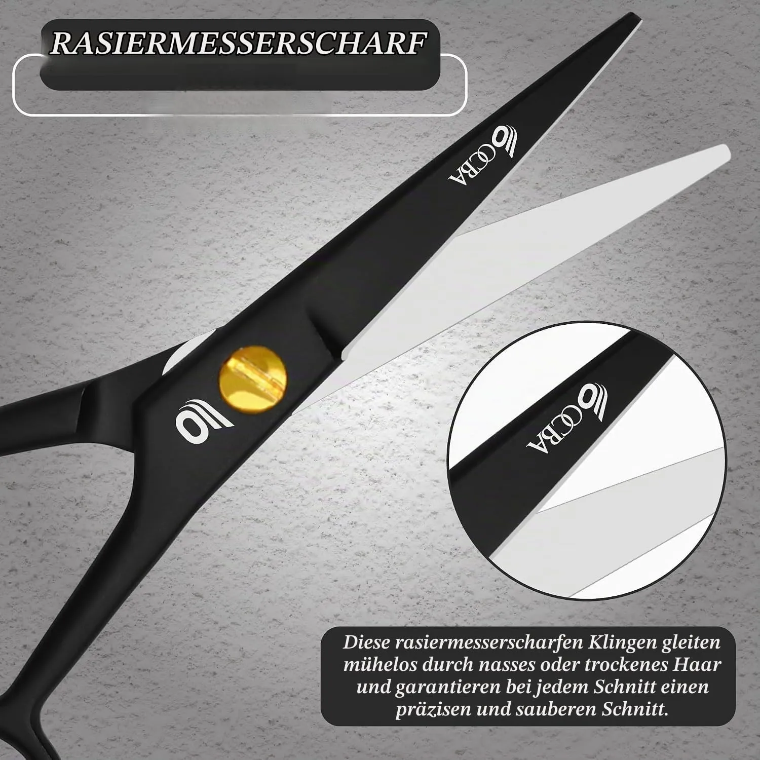 OCBA Bartschere Edelstahl Silver Nasenhaarschere