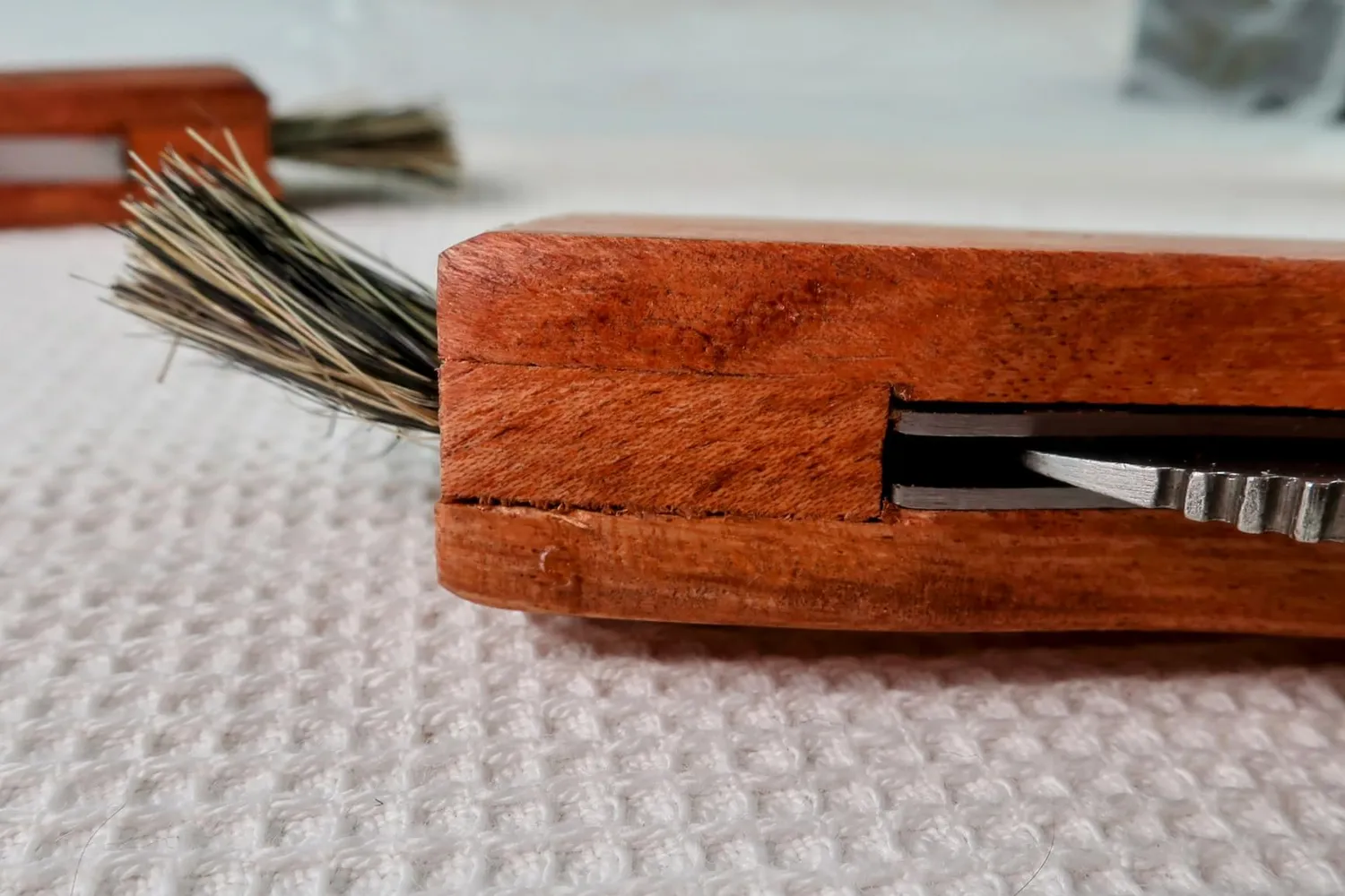 Jason Pilzmesser mit Bürste Set 2 Stück Klappmesser Holzgriff
