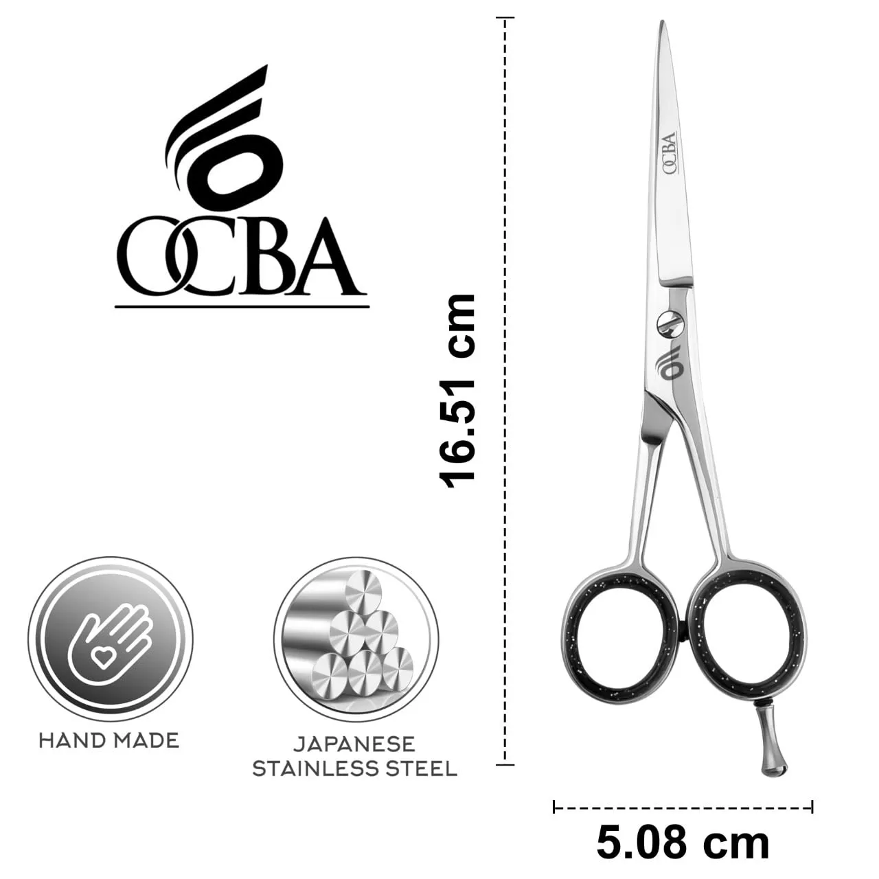 OCBA Friseurschere Edelstahl präziser Schnitt