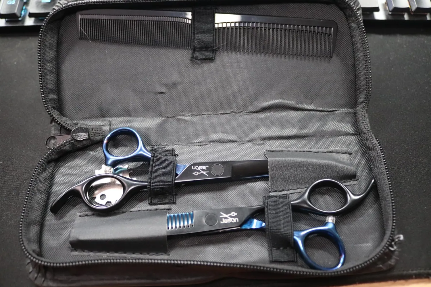 JASON Profi Friseurscheren Set 6,5 Zoll Schwarzes Gold