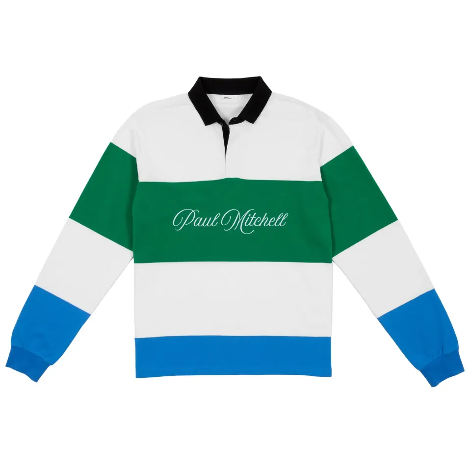 Paul Mitchell Polo Rugby Rugbyhemd L gestreift Baumwolle