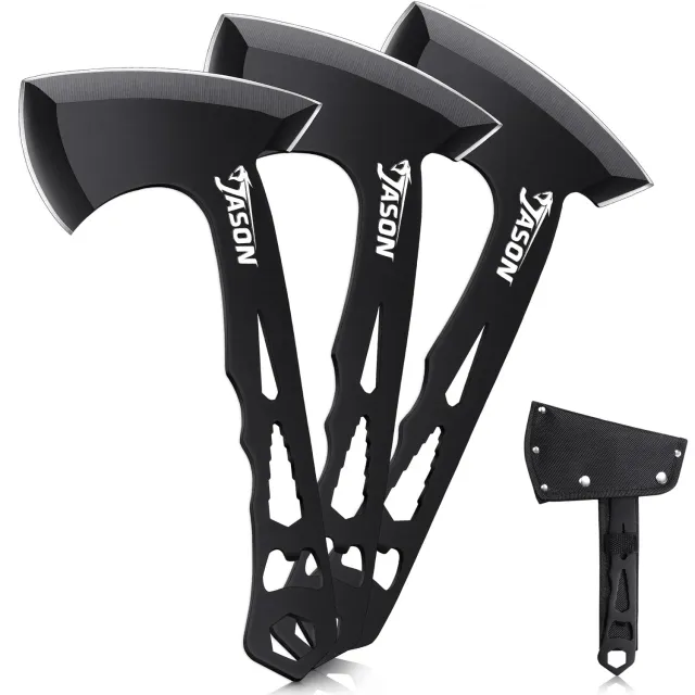 Jason Camping Axt Set Beil 3 Stück 26 cm Edelstahl