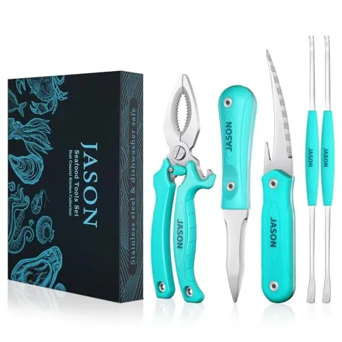 Jason Meeresfrüchtebesteck Set 5-teilig Edelstahl Geschenkbox
