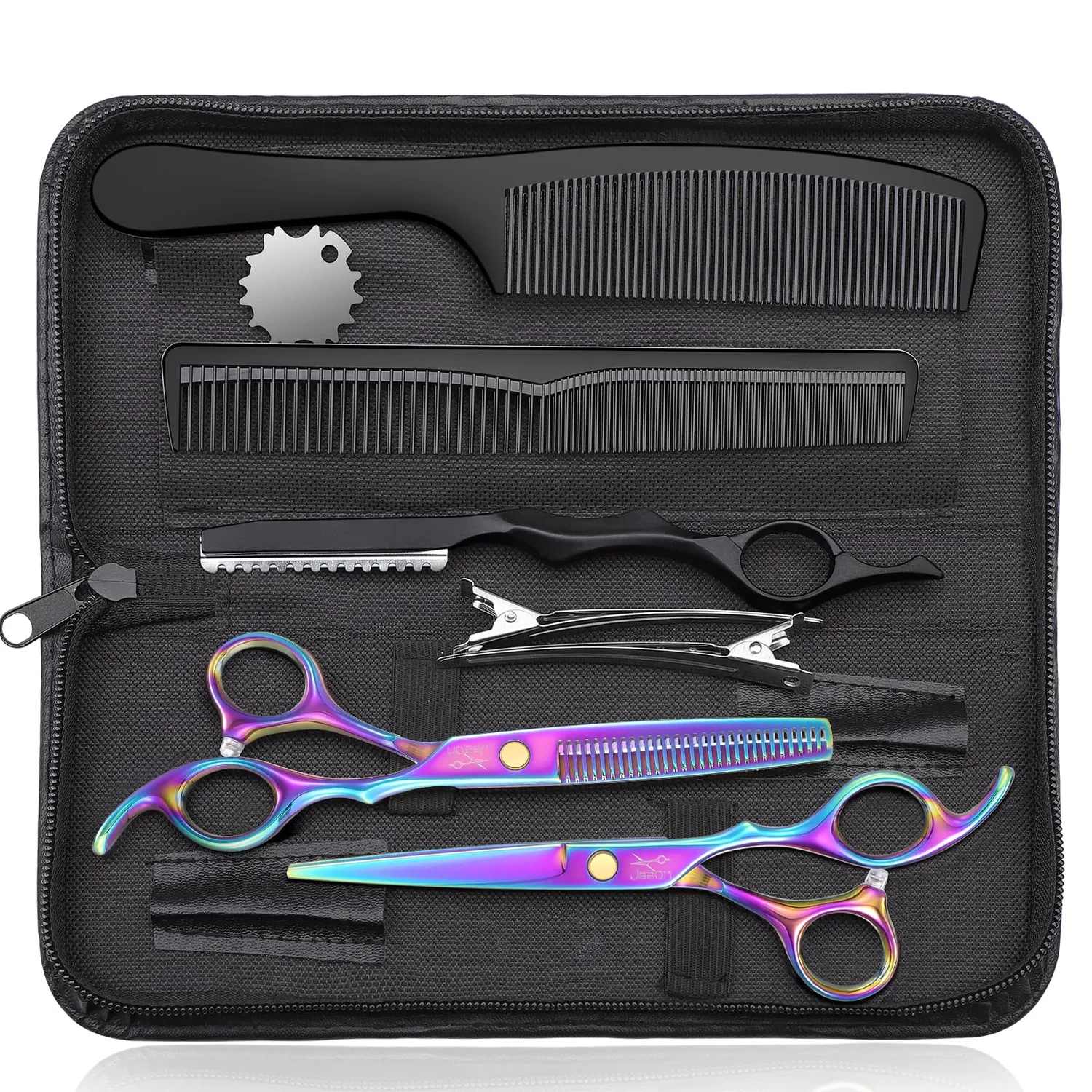 JASON Profi Friseurscheren Set 6,5 Zoll Schwarzes Gold