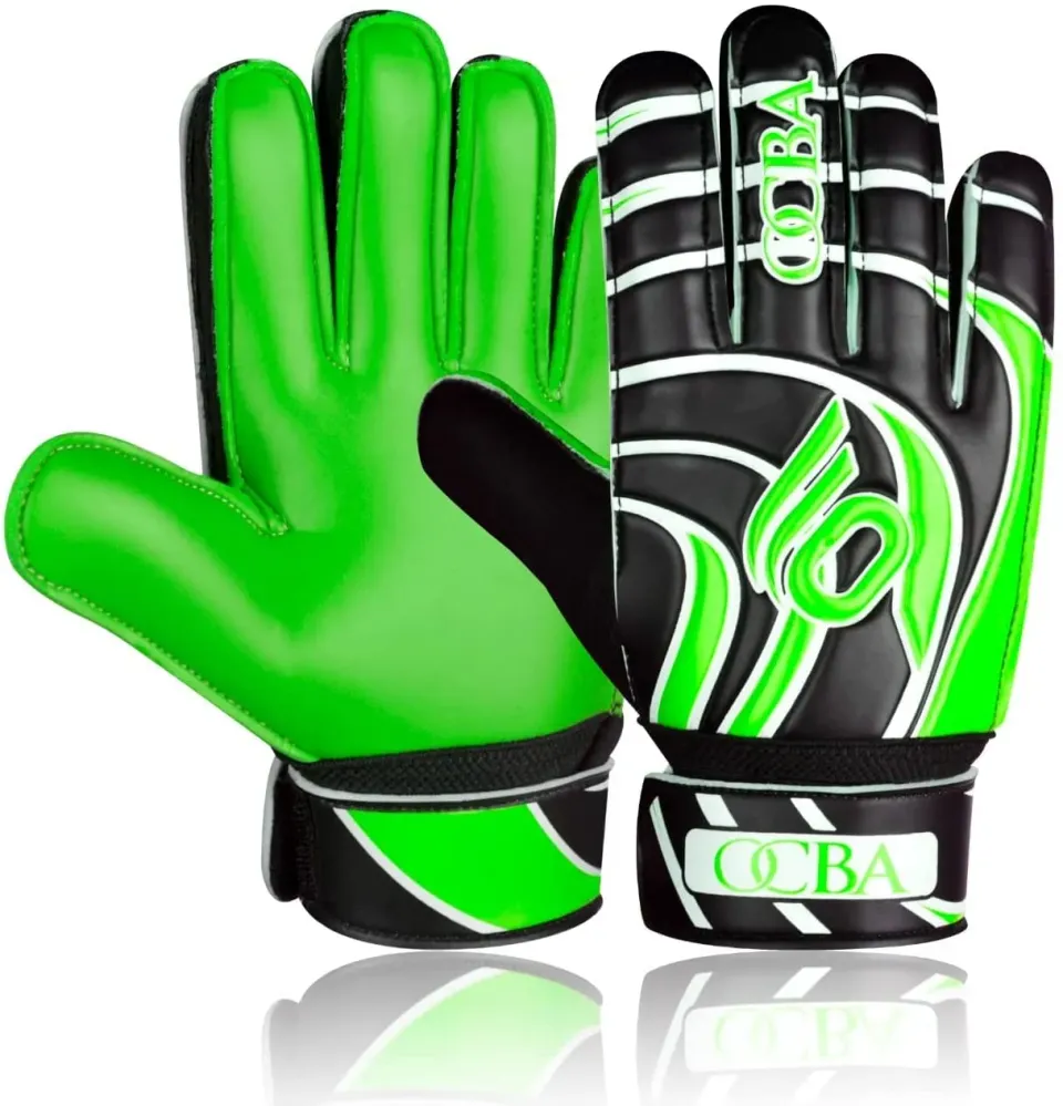 OCBA Torwarthandschuhe Kinder Grün Gr. 1 Latex-Grip