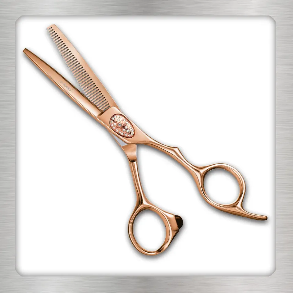 e-kwip Primus Modellierschere 5,5" Pink Gold