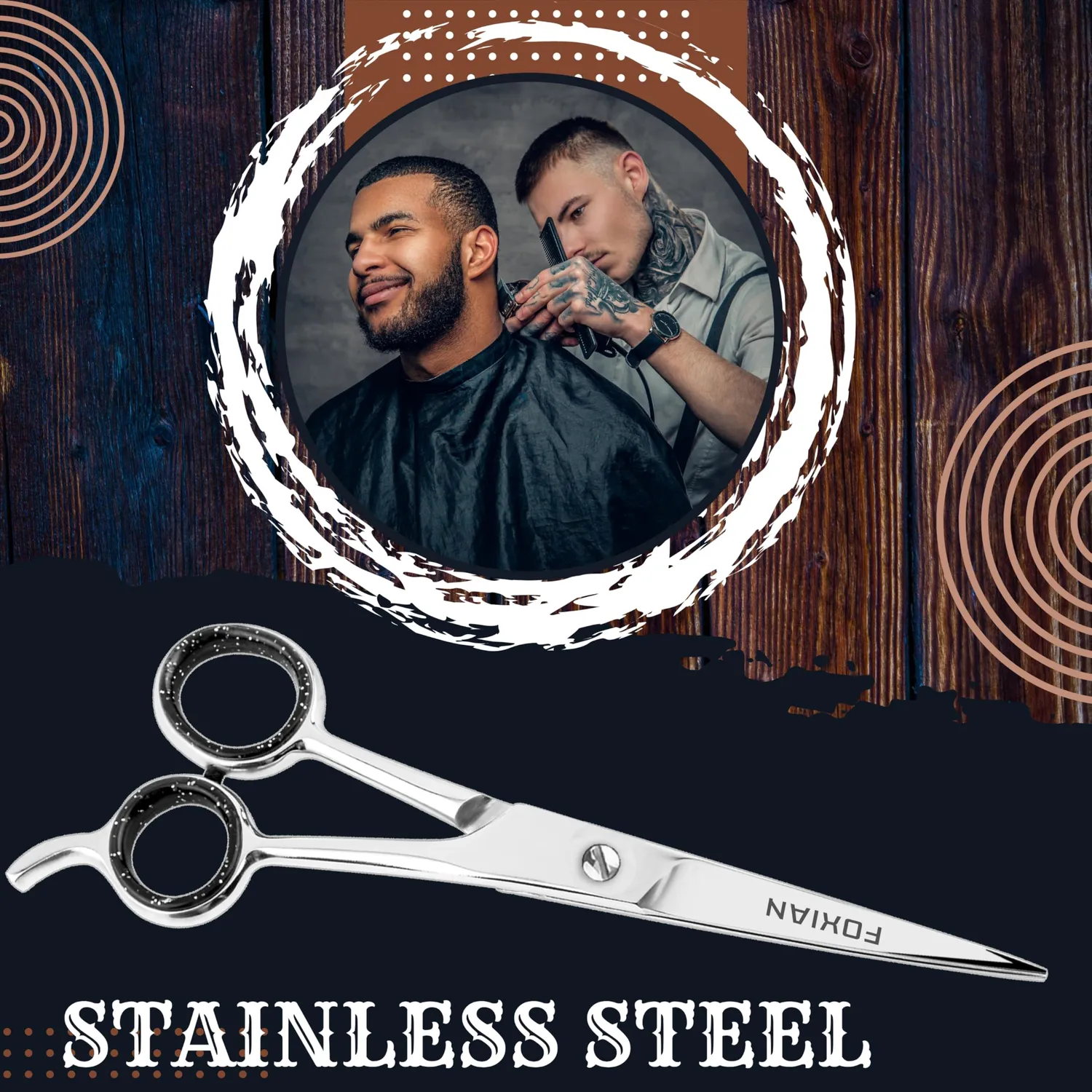 OCBA Professionelle Friseurschere Edelstahl Haarschere scharf