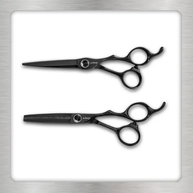 e-kwip Kuro Scheren-Set 5,5 Zoll 2-teilig schwarz