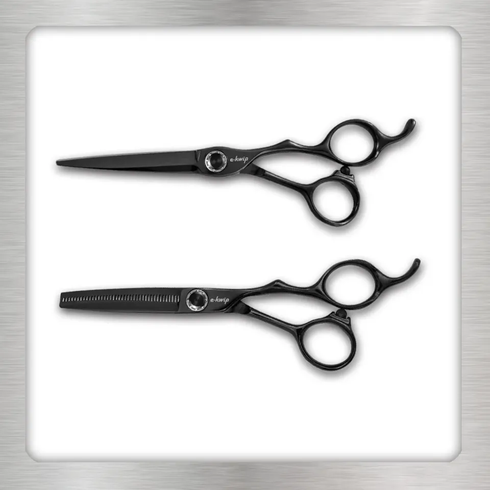 e-kwip Kuro Scheren-Set 5,5 Zoll 2-teilig schwarz