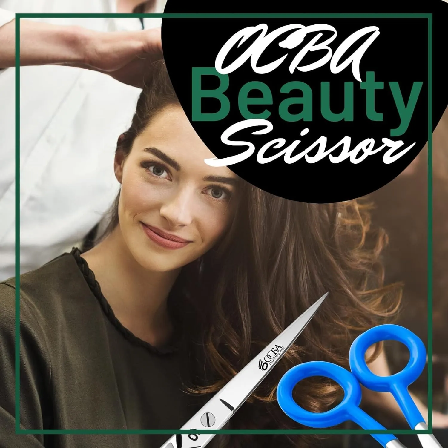 OCBA Friseurschere 6 Zoll Haarschneideschere Edelstahl silber